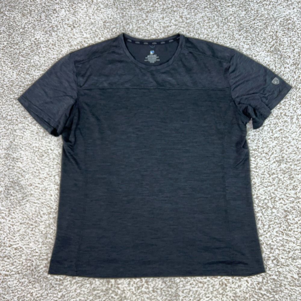 Kuhl Shirt Mens XXL Gray Crew Neck Heathered Casual Tee Hiking Active Outdoor